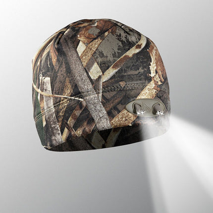 Camouflaged lighted beanie cap