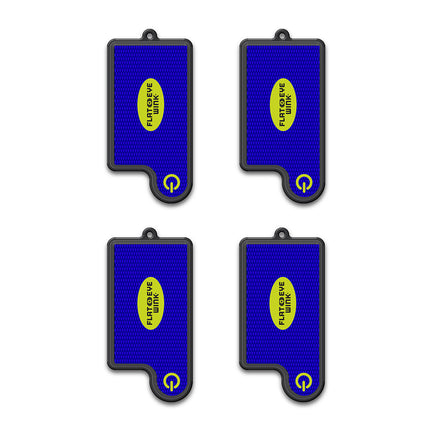 blue FLATEYE WINK mini LED lighted keychain flashlight