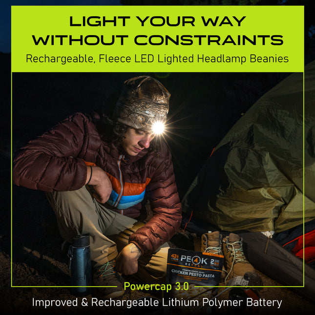 POWERCAP 3.0 Rechargeable Fleece LED Lighted Headlamp Beanies