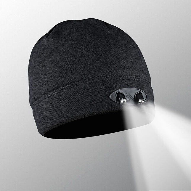 Black dual lighted beanie