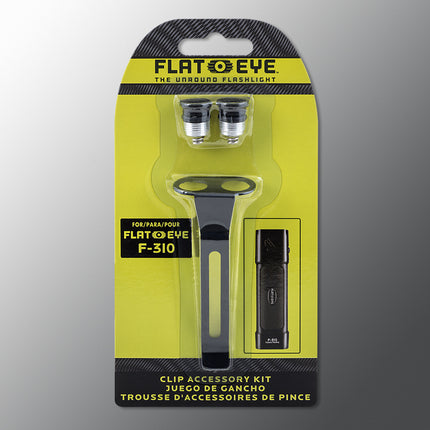 FLATEYE F-310 flashlight tactical clips front of packaging