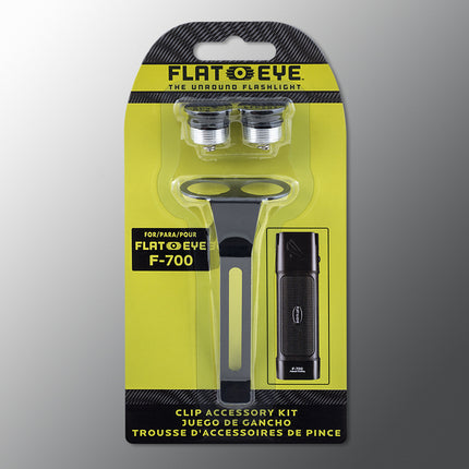 FLATEYE F-700 flashlight tactical clips front of packaging