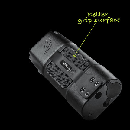 FLATEYE rechargeable LED FR-1000 flashlight grip surface