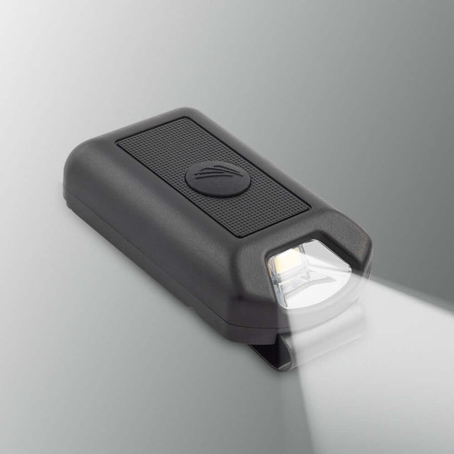 grey clip-on LED headlamp
