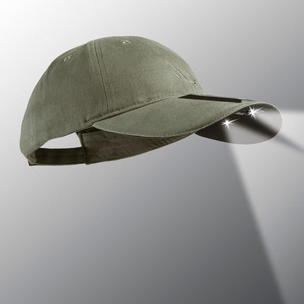 olive powercap 15/00 solar powered cotton LED lighted hat