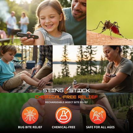 Sting Stick Bug Bite Relief Device Chemical-Free Heat Therapy Rechargeable Pen