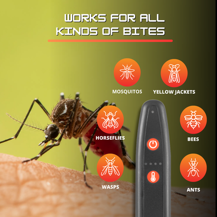 Sting Stick Bug Bite Relief Device Chemical-Free Heat Therapy Rechargeable Pen