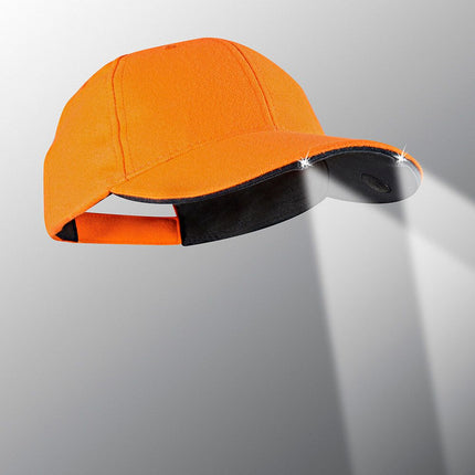 Orange cap with LED lights