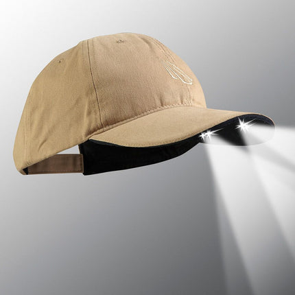 Tan cap with dual LED lighting