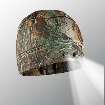 Camouflaged PowerCap lighted beanie