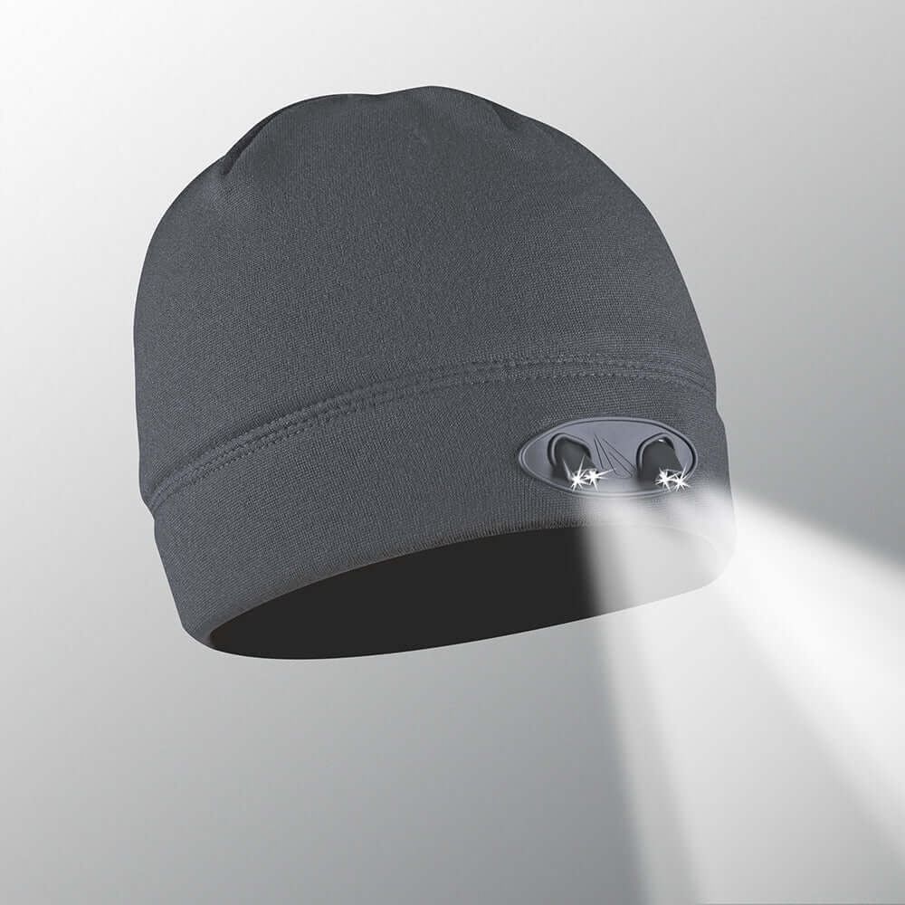 Bonnet LED Ultra Lumineux Powercap – 4 LED 48 Lumens, Mains Libres, Chaleur Polaire, Idéal Randonnée, Pêche, Bricolage