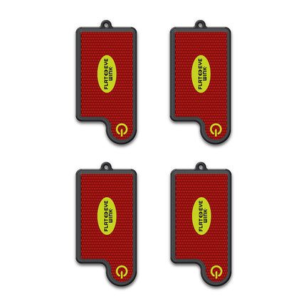 red FLATEYE WINK mini LED lighted keychain flashlight