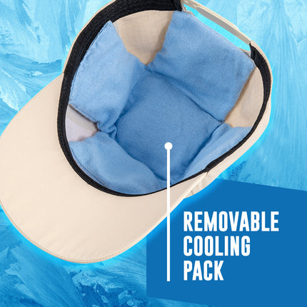 POWERCAP ICE Cooling Baseball Hat – Instant Cooling Relief with Reusable Ice Packs, UPF 50 UV Sun Protection, Lightweight & Breathable for Hot Weather