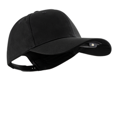Black rechargeable LED lighted headlamp hat