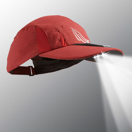 red POWERCAP 25/75 solar microfiber LED lighted hat