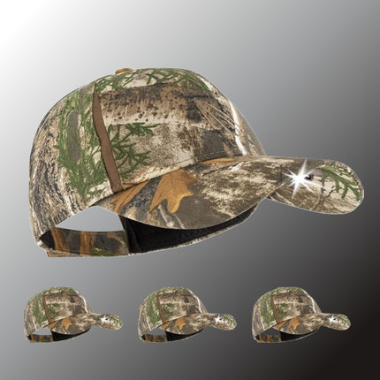 4 pack of POWERCAP 3.0 LED lighted headlamp hats in camo print