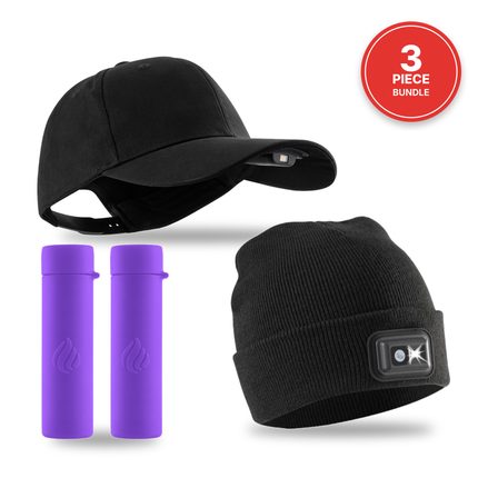 POWER Gift Bundle (Lighted Beanie + Cap + Hand Warmers)
