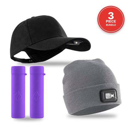 POWER Gift Bundle (Lighted Beanie + Cap + Hand Warmers)