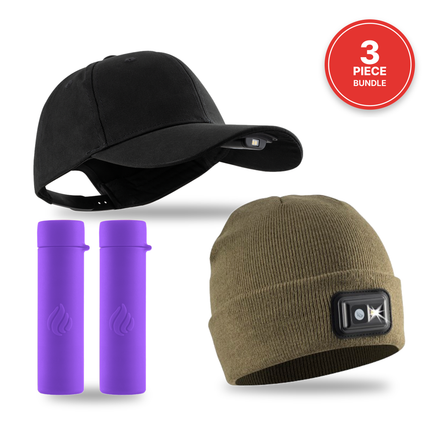 POWER Gift Bundle (Lighted Beanie + Cap + Hand Warmers)