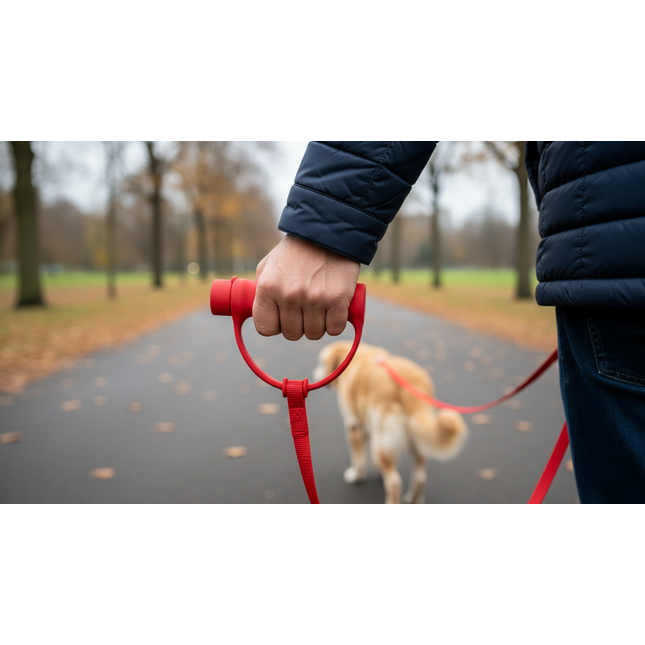 POWERPAW Rechargeable Heated Dog Leash, Waterproof Heavy-Duty Nylon, 6-Ft, For Dogs Up to 100 lbs