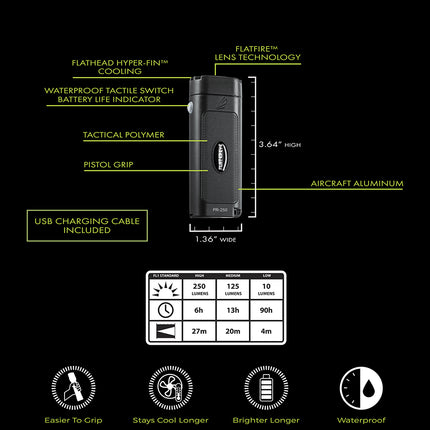 Rechargeable Flashlight Specifications