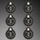 6 count of gray Button Lamp lights
