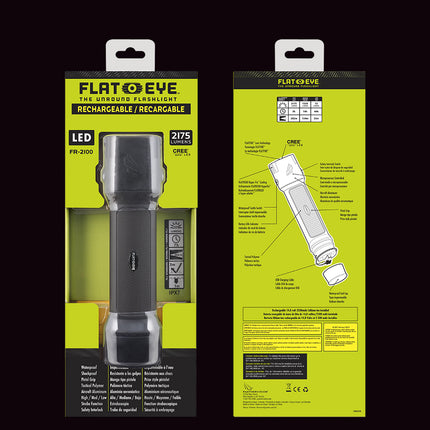 FLATEYE rechargeable FRL-2100 LED flashlight packaging