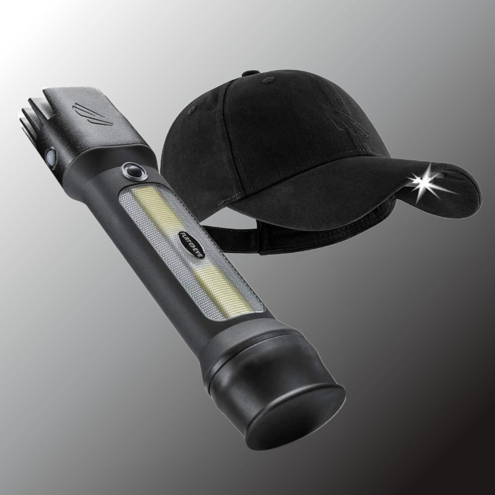 POWER Bundle POWERCAP 3.0 LED Lighted Hat + FLATEYE Flashlight Lantern –  Panther Vision Store