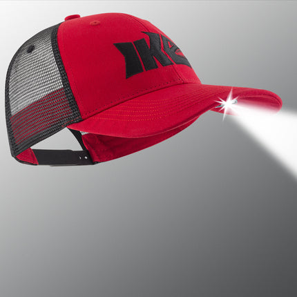 red POWERCAP 2.0 fishing LED lighted headlamp hat