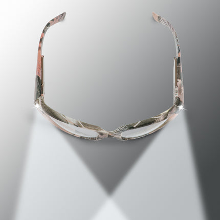 camo print predator LED lighted safety glasses from above